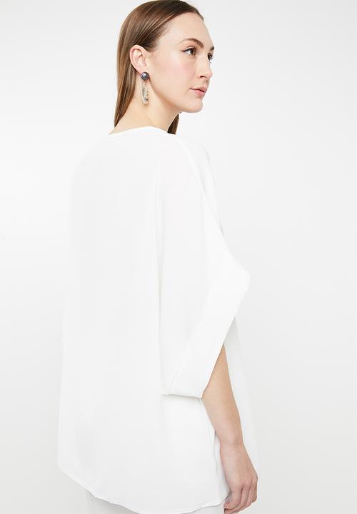 edit - Kimono sleeve blouse - white