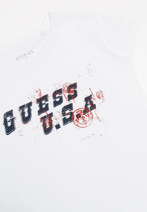 GUESS - Short sleeve guess USA tee - white
