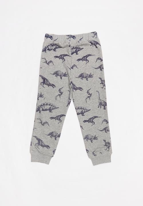 Pop Candy - Dinosaur printed joggers - grey