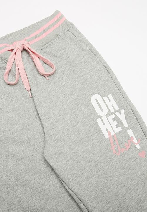Pop Candy - Girls oh hey joggers - grey