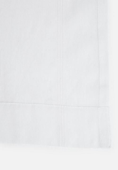 Sixth Floor - Textured sheer eyelet curtain - white