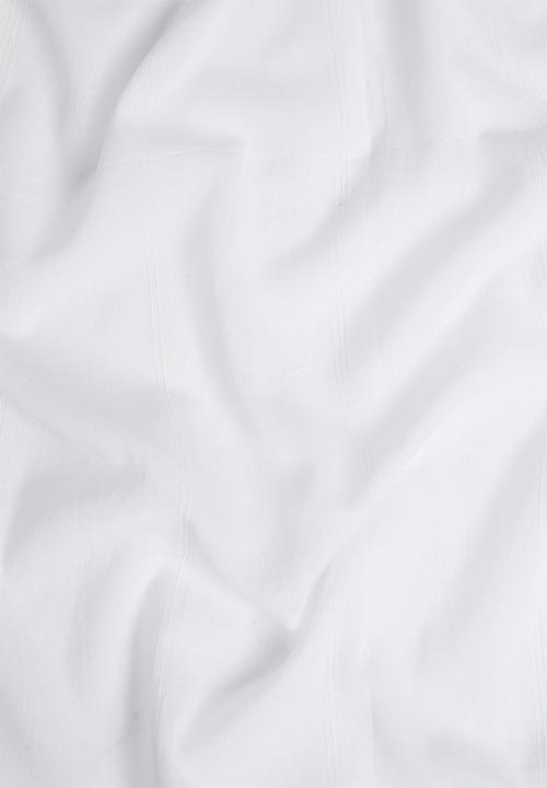 Sixth Floor - Textured sheer eyelet curtain - white