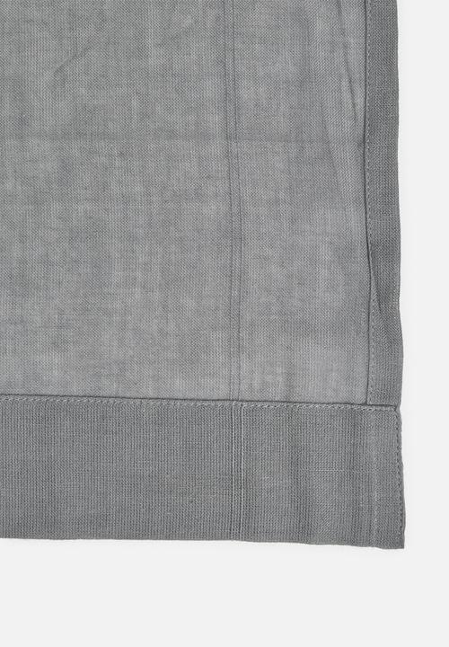Sixth Floor - Textured sheer eyelet curtain - grey