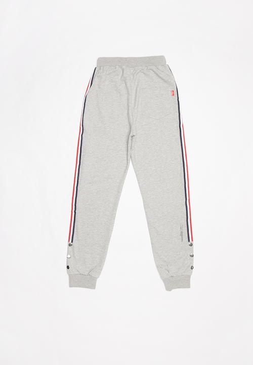 Pop Candy - Girls stripe joggers - grey 