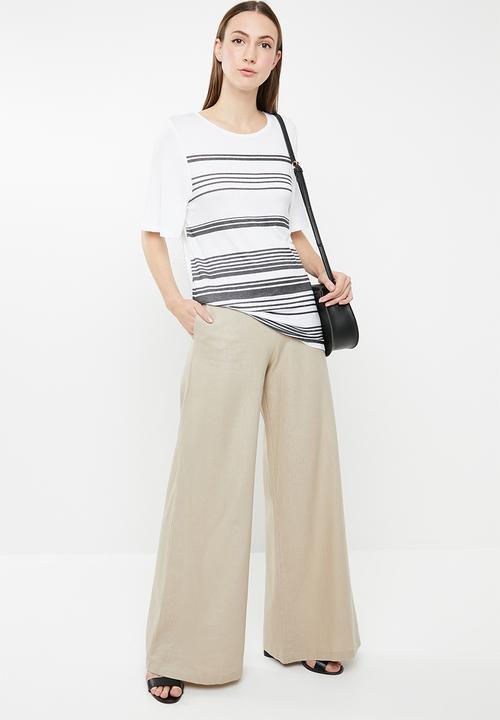 edit - Stripe tunic - white