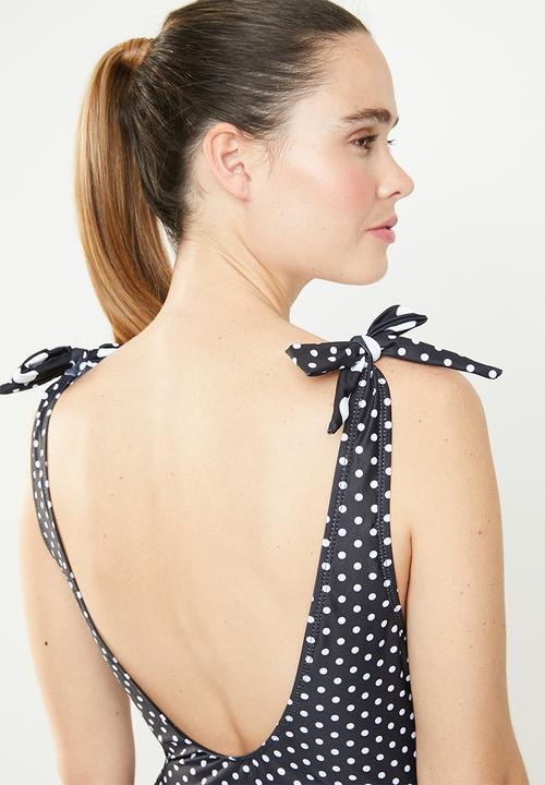 MSH - Polka dot one piece - black & white