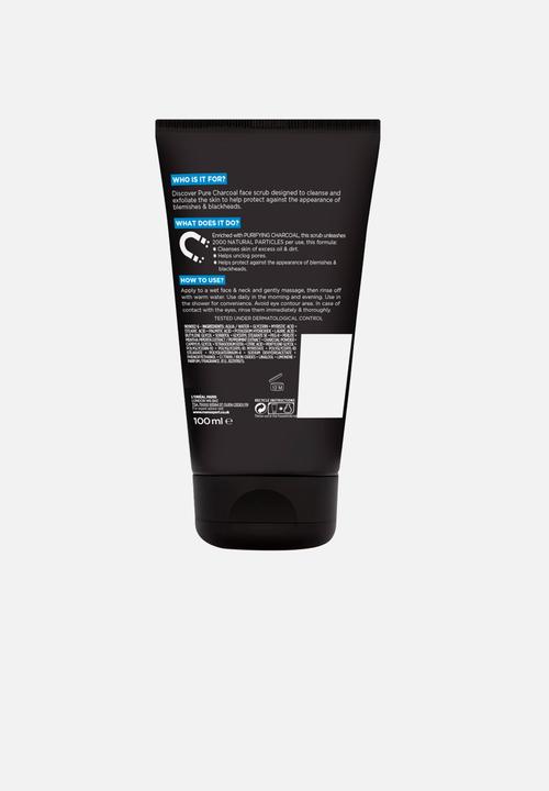 L'Oreal Men Expert - Pure Charcoal Face Scrub - 100ml