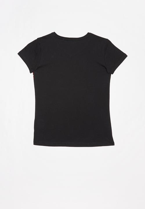 GUESS - Teens short sleeve cherry hearts tee - black