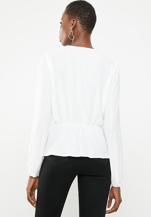 SISSY BOY - Knot now blouse - white
