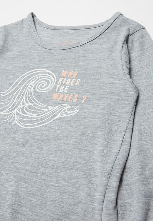 Roxy - Shape and shadow b tee - grey 