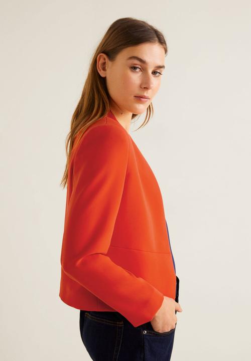MANGO - Cropped blazer - red