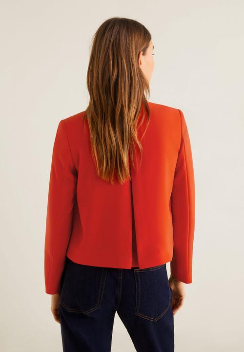 MANGO - Cropped blazer - red