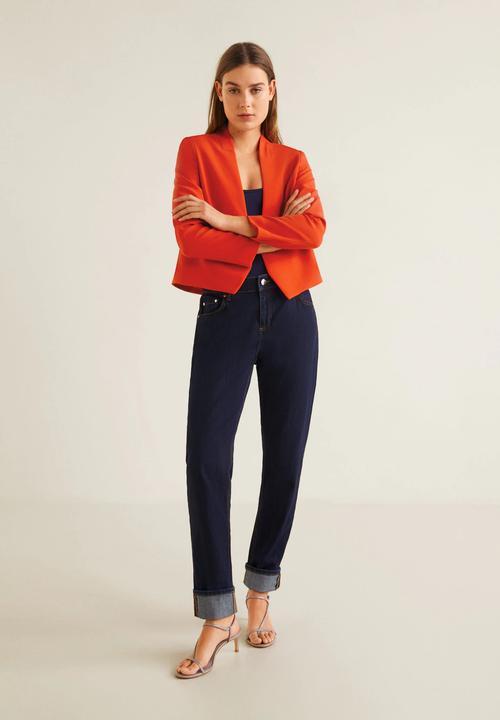 MANGO - Cropped blazer - red
