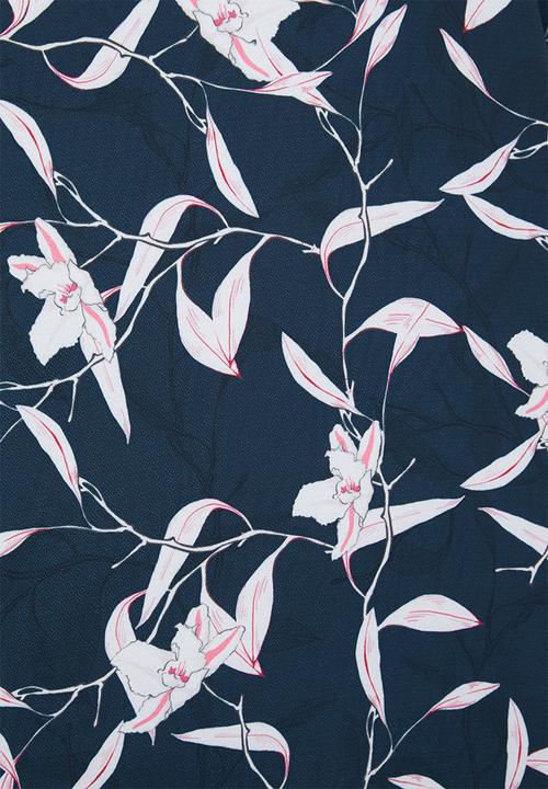 Superbalist - A-line dress with ties - navy