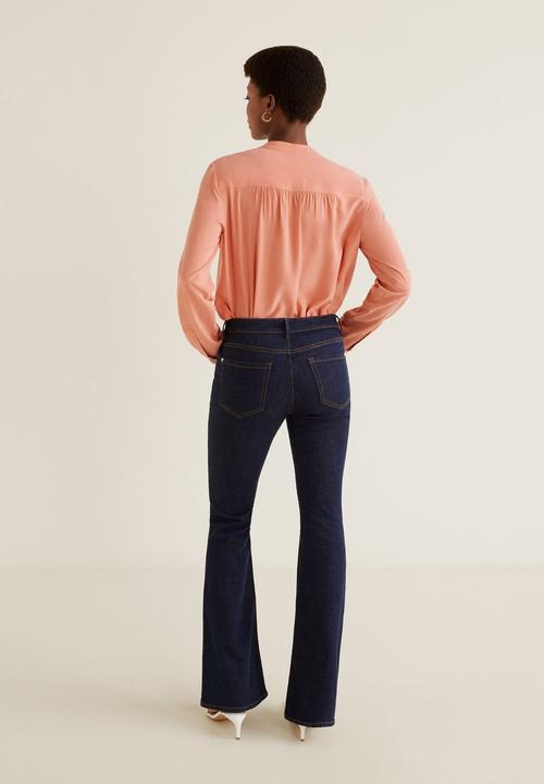 MANGO - Blouse with pockets - peach