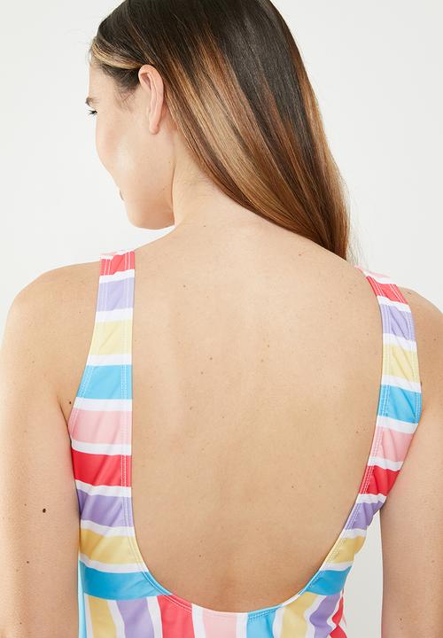 Brave Soul - Rainbow stripe one piece - multi