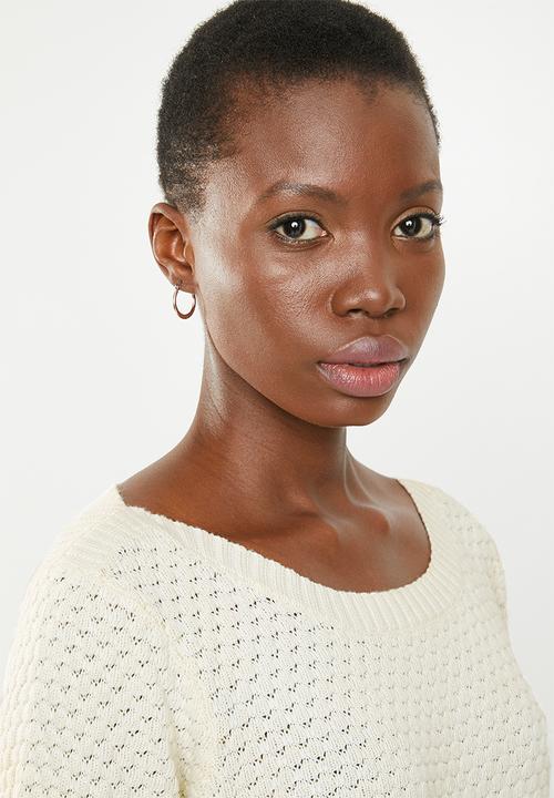 STYLE REPUBLIC - Textured crew neck knit - cream 