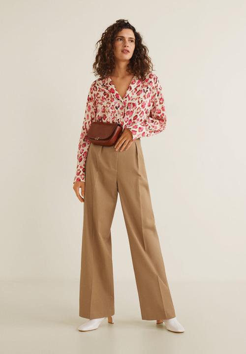 MANGO - Leopard shirt - red