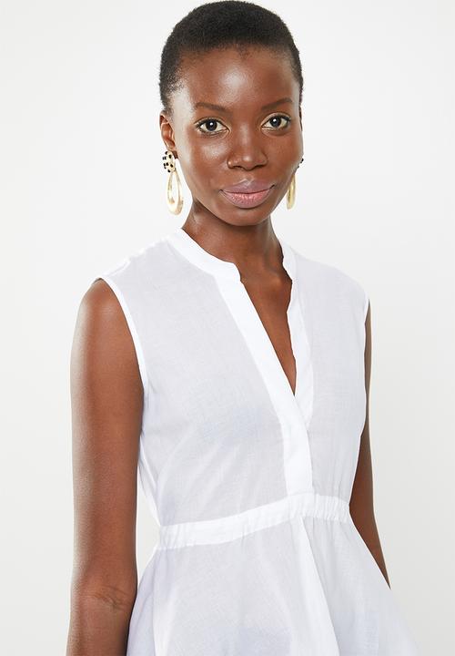 STYLE REPUBLIC - Hi-low volume blouse - white