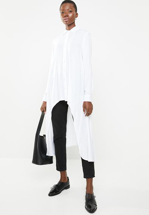 STYLE REPUBLIC - Longer length shirt dress - white