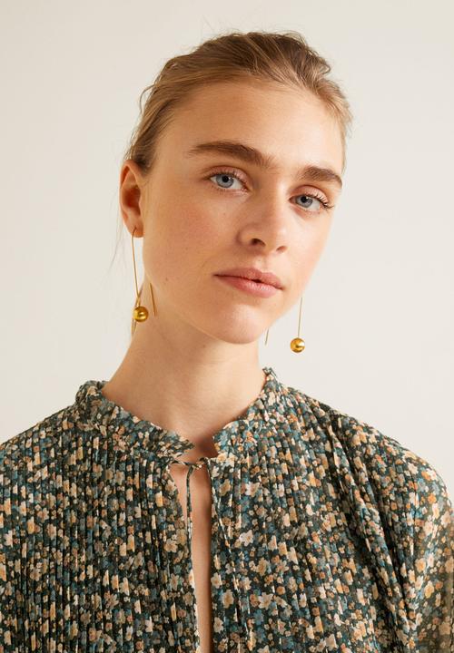 MANGO - Pleated floral dress - multi