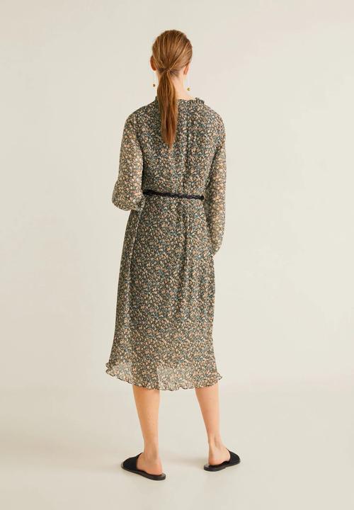 MANGO - Pleated floral dress - multi