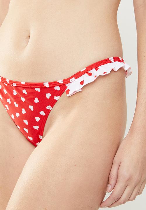 Brave Soul - Nay bikini bottom - red & white