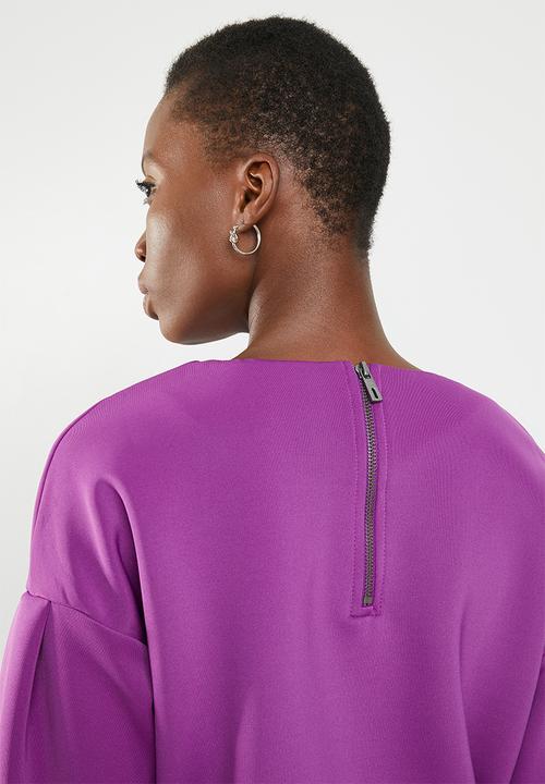 STYLE REPUBLIC - Boxy 3/4 sleeve top - purple