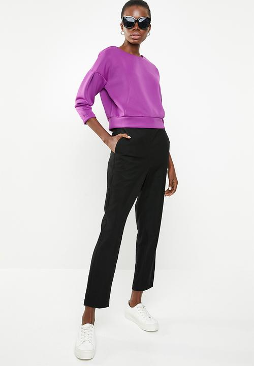STYLE REPUBLIC - Boxy 3/4 sleeve top - purple