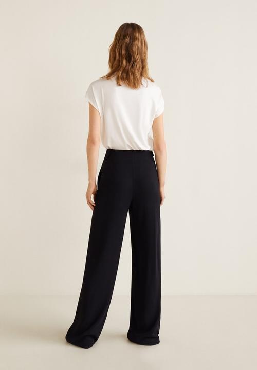MANGO - High collar T-shirt - white