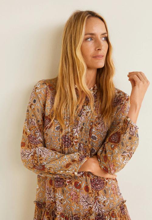 MANGO - Tiered floral dress - multi