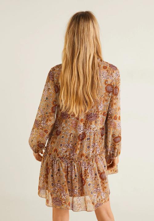 MANGO - Tiered floral dress - multi