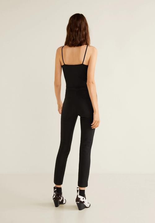 MANGO - Slim fit trousers - black
