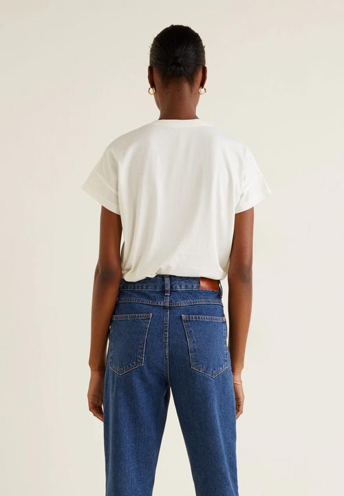 MANGO - Sequin printed T-shirt - white