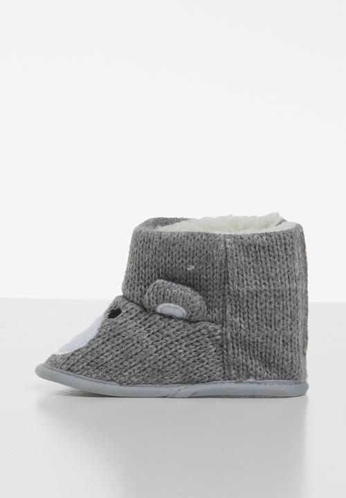 Pop Candy - Bear boots - grey 