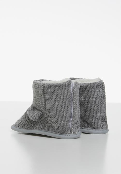Pop Candy - Bear boots - grey 