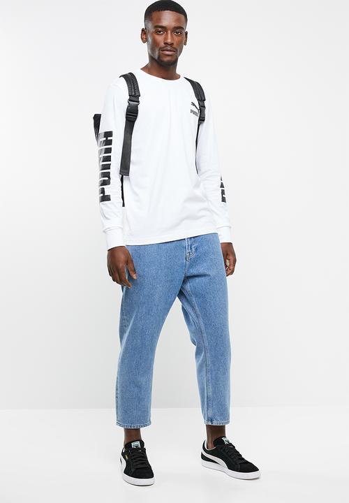 PUMA - Classics logo long sleeve tee - white