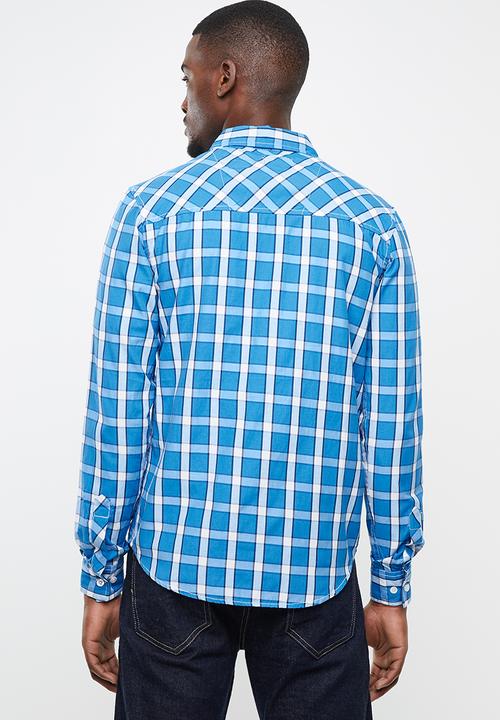 STYLE REPUBLIC - Slim fit gingham check shirt - blue