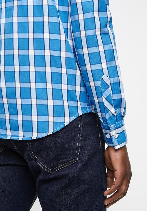 STYLE REPUBLIC - Slim fit gingham check shirt - blue