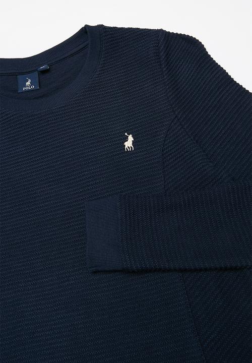 POLO - Teens claire textured pullover - navy