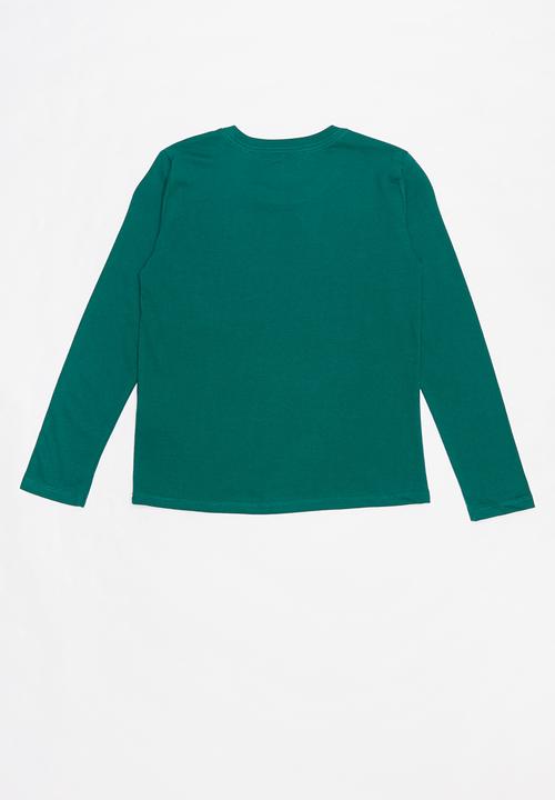 GUESS - Teens long sleeve guess Los Angeles Tee - green