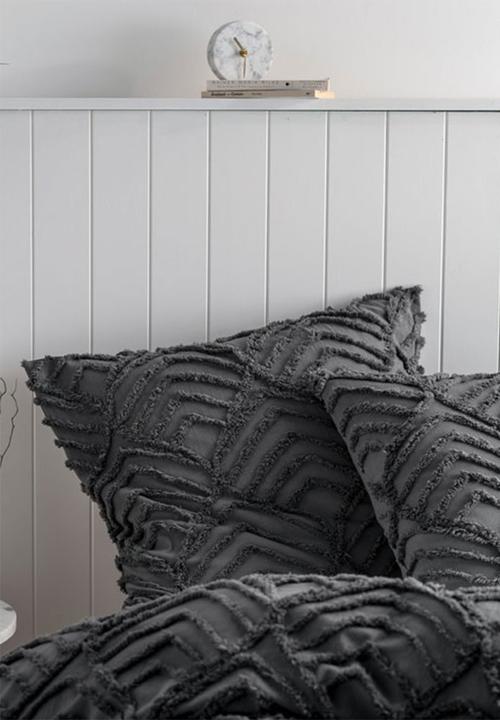 Linen House - Ramona duvet cover set - charcoal