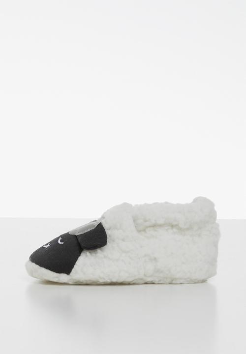 Pop Candy - Sheep slipper - black & white 