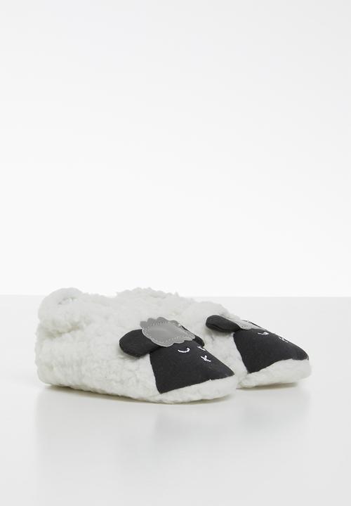 Pop Candy - Sheep slipper - black & white 