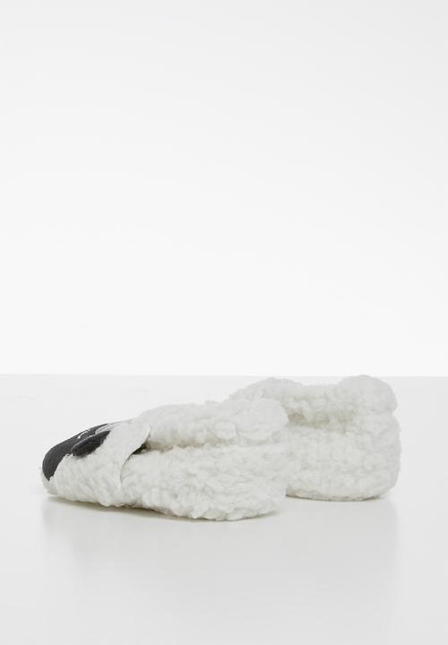 Pop Candy - Sheep slipper - black & white 