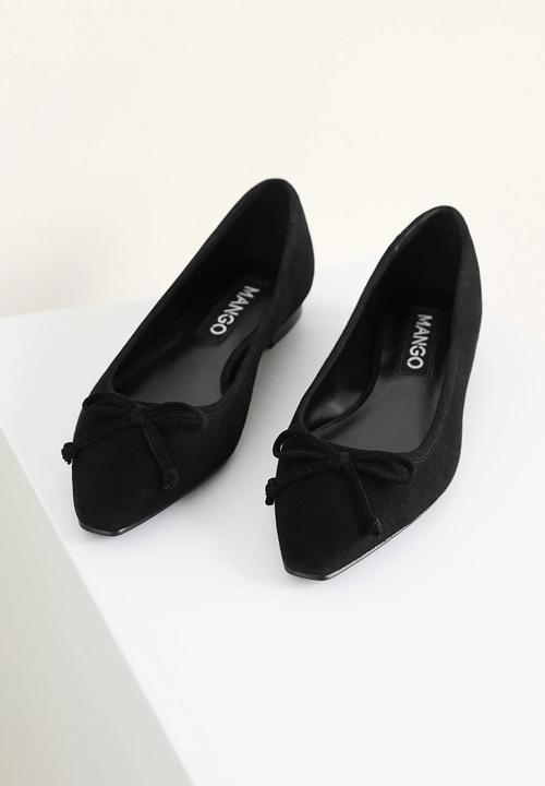 MANGO - Greta leather pump - black