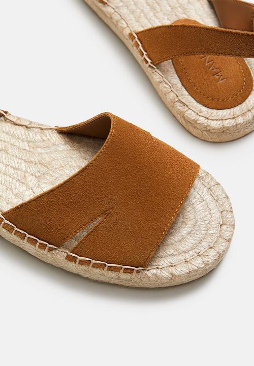 MANGO - Back strap espadrille - brown