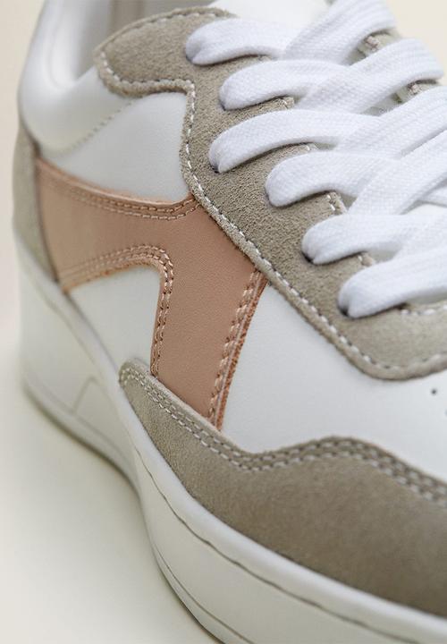 MANGO - Berg leather sneaker - white
