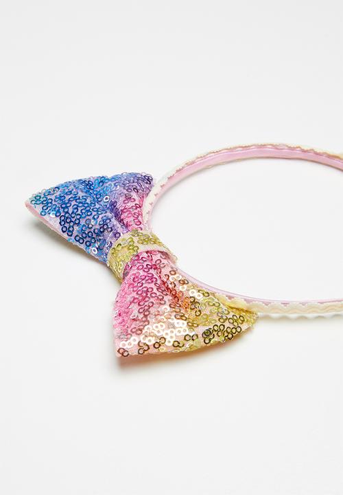 Pop Candy - Sequin bow aliceband - multi