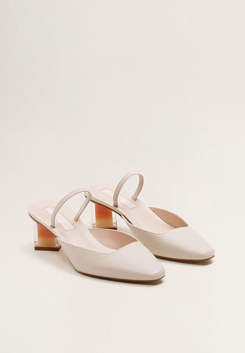 MANGO - Chloe colour-block heel - beige